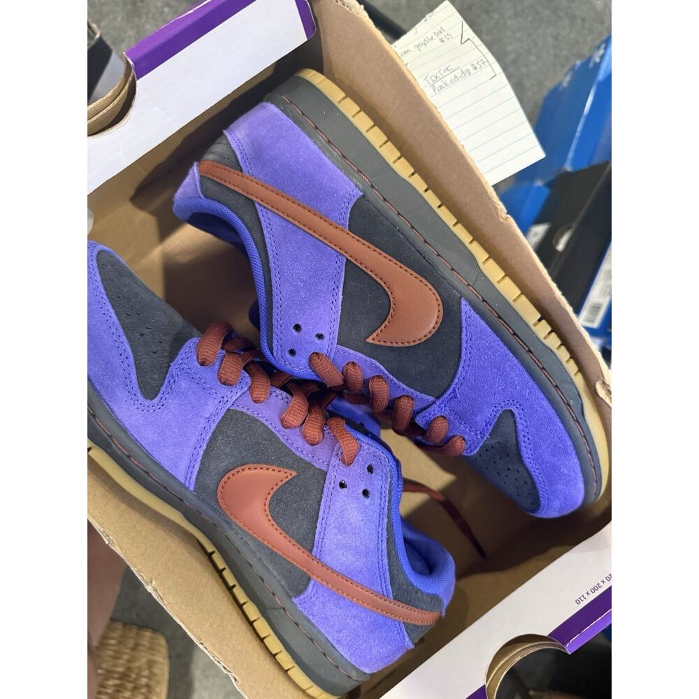 Nike SB Dunk Low Pro Persian Violet Cinnamon HQ1625-500 Size 8.5 New No Lid - Picture 3 of 8
